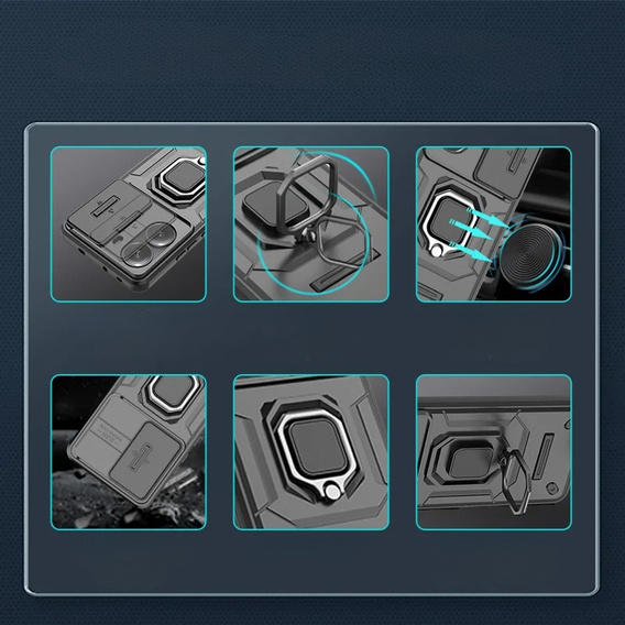 KickStand kamera objektív tok a Xiaomi Poco F7 5G-hez