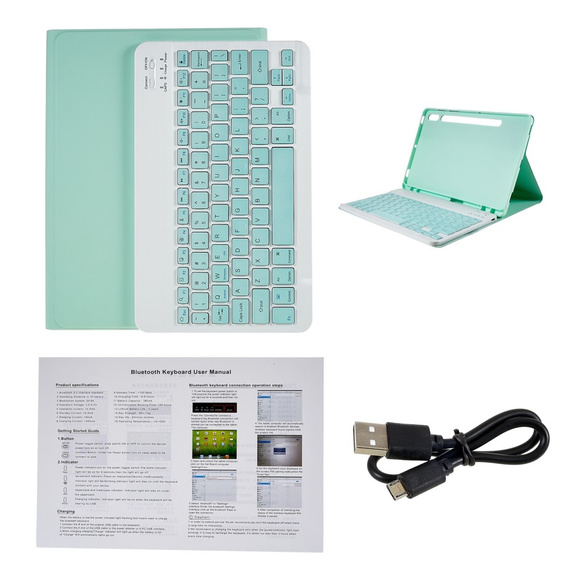 Tok + billentyűzet Samsung Galaxy Tab S7 T870/T875 / S8, Pen Slot, zöld