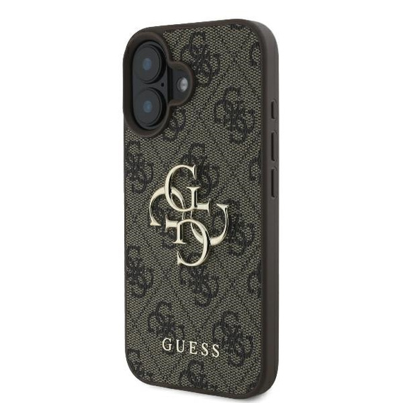 GUESS 4G Nagy fém logós tok iPhone 16-hoz