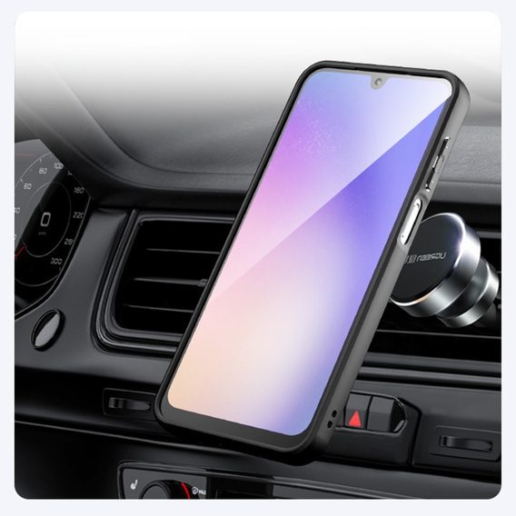 Tok Samsung Galaxy A16-hoz, MagSafe, ERBORD Matt Case, fekete + képernyőüveg