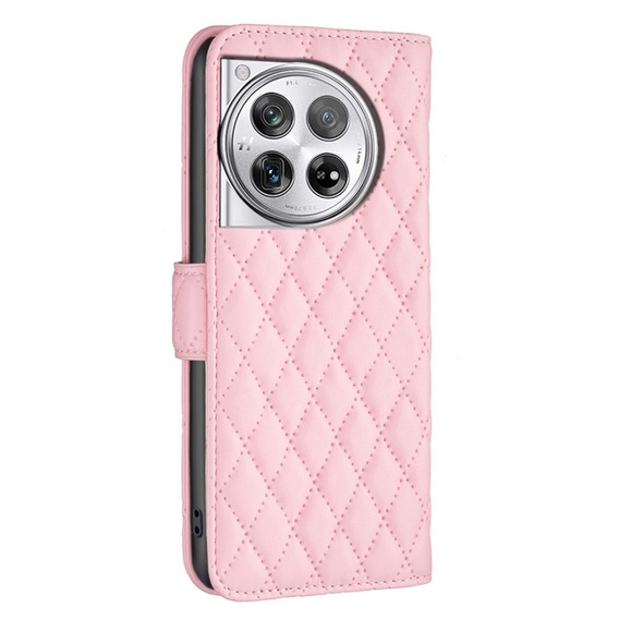 Pattintható tok a OnePlus 12 5G, Wallet, BINFEN COLOR, rózsaszín