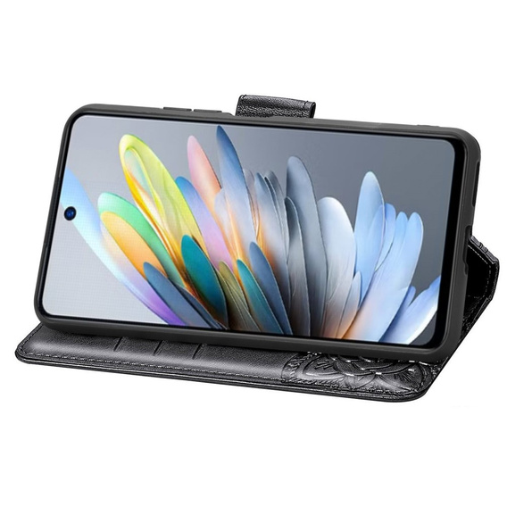Pattintható tok a Motorola Moto G15 / Motorola Moto G15 Power, Butterfly, fekete