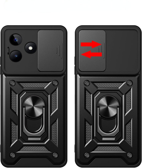 Telefontok a Realme C63, CamShield Slide, fekete