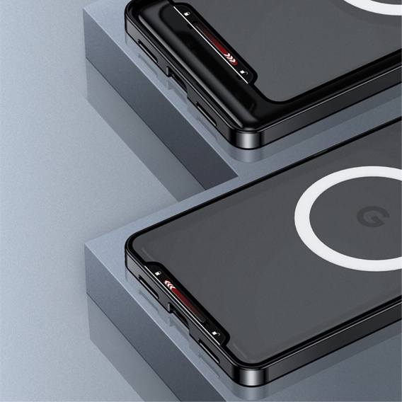 Kameravédő tok Google Pixel 8 Pro, CamShield MagSafe, átlátszó / fekete