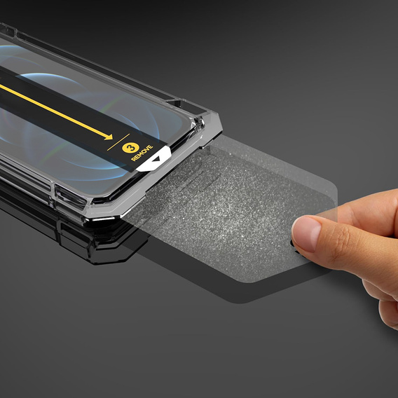 2x edzett üveg iPhone 12 / 12 Pro, ERBORD Easy App Full Screen Protector