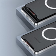 Kameravédő tok Samsung Galaxy S23, CamShield MagSafe, átlátszó / ezüst