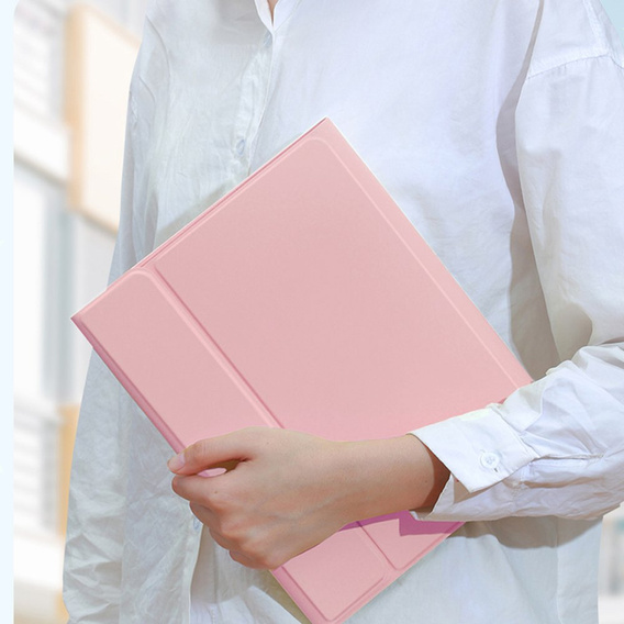 Tok + billentyűzet iPad 9.7 2017 / iPad 9.7 2018 / Air / Air 2, rózsaszín rose gold