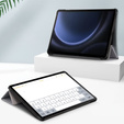 Tok Samsung Galaxy Tab S9 FE+ Plus, Smartcase tolltartóval, szürke