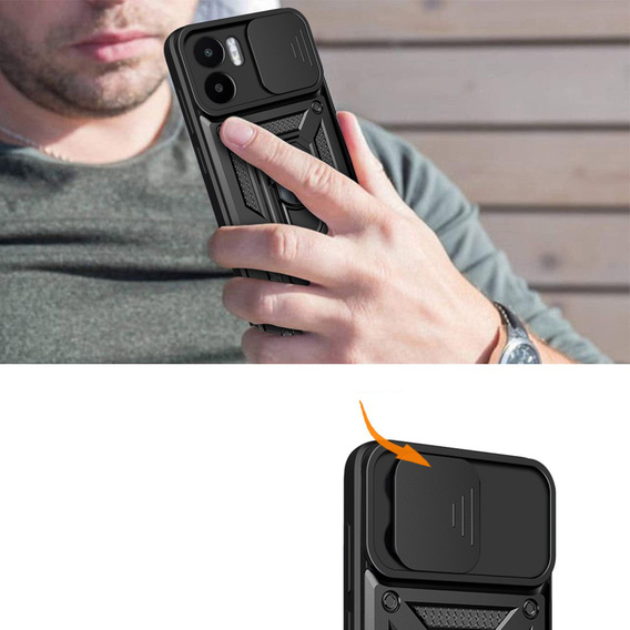 Telefontok a Xiaomi Redmi A1 4G / A2 4G, CamShield Slide, fekete