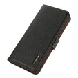 KHAZNEH RFID tok Samsung Galaxy S23, Litchi textúra, fekete