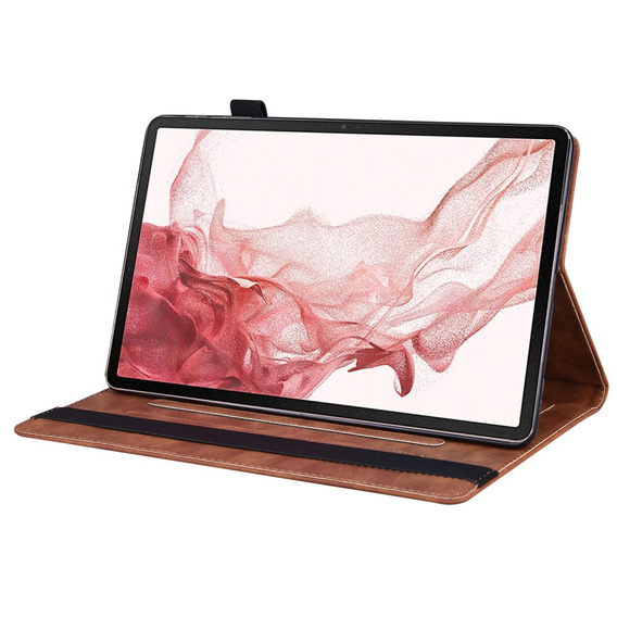 Tok Samsung Galaxy Tab S10 FE+ Plus, Classic, tolltartóval, barna