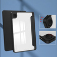 Tok Samsung Galaxy Tab A9, Smartcase Hybrid, tolltartó résszel, fekete