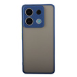 Szilikon tok Xiaomi Redmi Note 13 Pro 5G, kamera védelemmel, átlátszó / kék + edzett üveg 9H