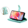 Pattintható tok a Samsung Galaxy A56 5G, Wallet Zipper Pocket, zöld