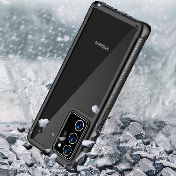 Tok Samsung Galaxy Note 20 Ultra készülékhez, Shockproof, fóliával, kék