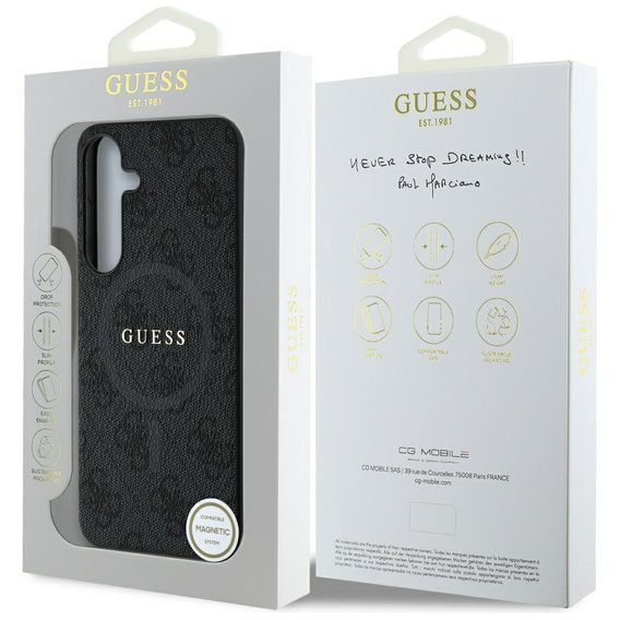 GUESS Telefontok a Samsung Galaxy S25, 4G Ring Classic Logo, szürke