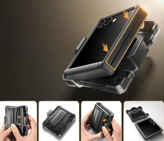 Tongate MECH tok MagSafe-val a Samsung Galaxy Z Flip7 FE / Z Flip6 készülékhez, zöld színű