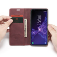 CASEME tok Samsung Galaxy S9 Plus, Leather Wallet Case, bordó