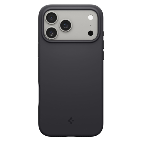 Spigen tok iPhone 17 Pro készülékhez, szilikonos MagSafe illeszkedés, fekete
