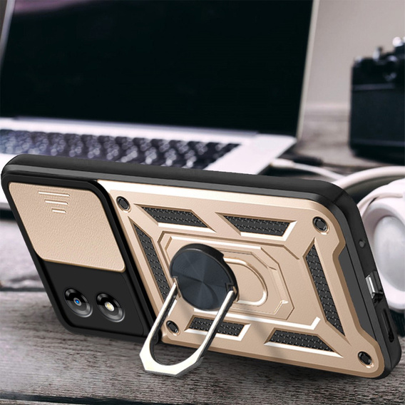 Telefontok a Motorola Moto E13, CamShield Slide, arany