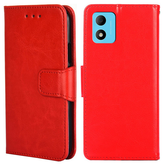 Pattintható tok a TCL 305i, PU Leather Wallet Case, piros