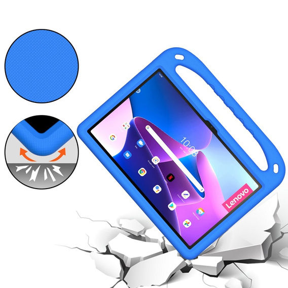 Gyermek tok Lenovo Tab P11 Gen 2 TB350FU TB350XU 11.5", gyermek tok fogantyúval, kék