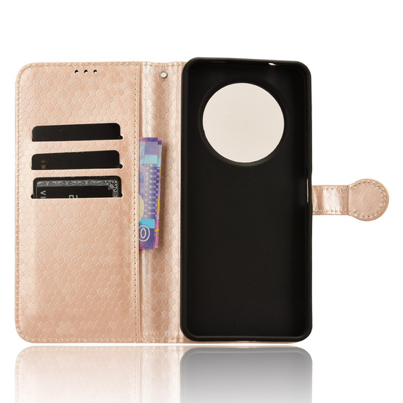 Flap tok Xiaomi Redmi A3, Wallet Rhombus, rózsaszín