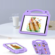 Gyermek tok iPad 9.7" 2018/2017 (6/5 gen.) / Pro 9.7" 2016, Cute Patterns, állvánnyal, lila