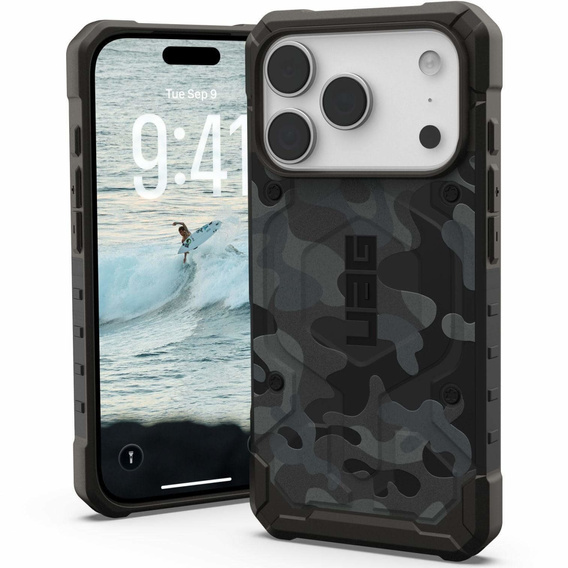 Urban Armor Gear tok iPhone 17 Pro Max készülékhez, Pathfinder MagSafe, Midnight Camo