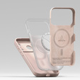Ringke tok iPhone 17 Pro Max készülékhez, Szilikon mágneses MagSafe, rózsaszín homok