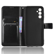 Pattintható tok a Samsung Galaxy M34, Crazy Horse Wallet, fekete