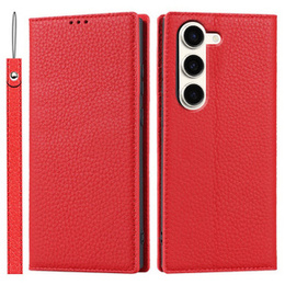 Bőr tok a Samsung Galaxy S23 Plus, ERBORD Grain Leather, piros