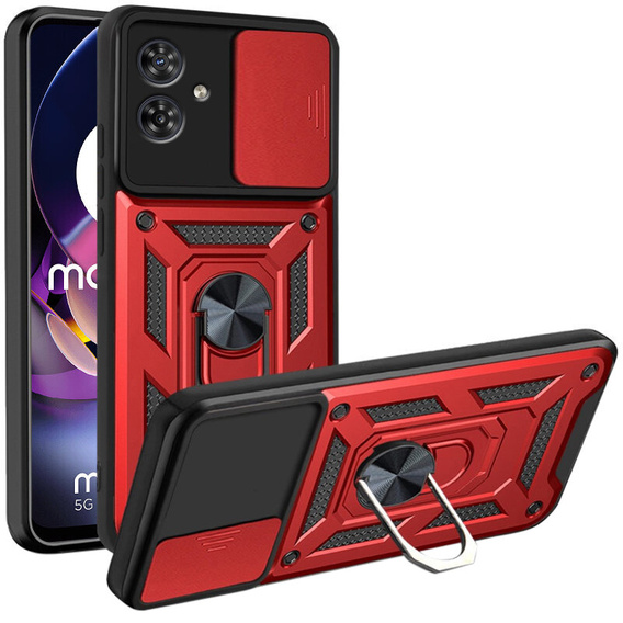 Telefontok a Motorola Moto G54 5G, CamShield Slide, piros