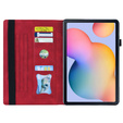 Tok Samsung Galaxy Tab S6 Lite, Classic, tolltartóval, piros
