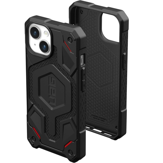 Urban Armor Gear Telefontok a iPhone 15 Plus, Monarch Pro Kevlar MagSafe, fekete