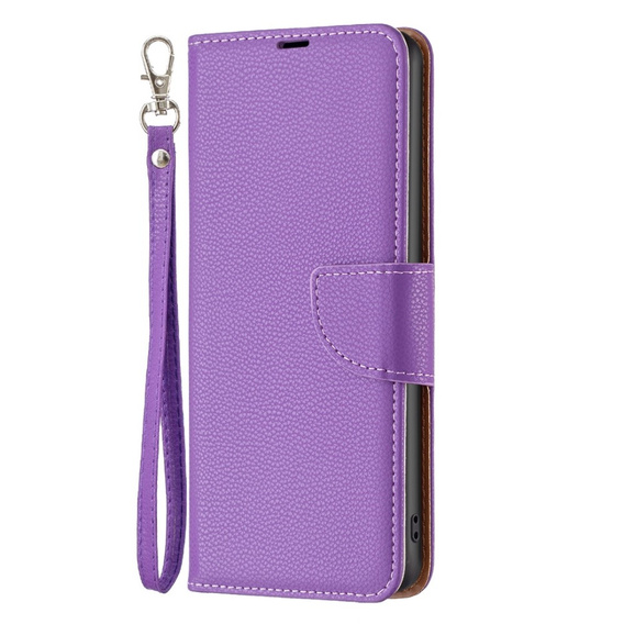 Pattintható tok a Samsung Galaxy A54 5G, Wallet Litchi Magnet, lila