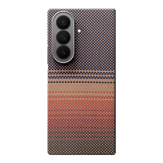 Tok Samsung Galaxy Z Fold6 5G - mágneses aramidszálas tok, narancssárga