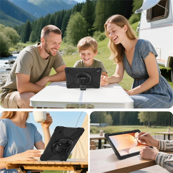 Páncélozott tok állvánnyal és vállpánttal Samsung Galaxy Tab A11+ készülékhez