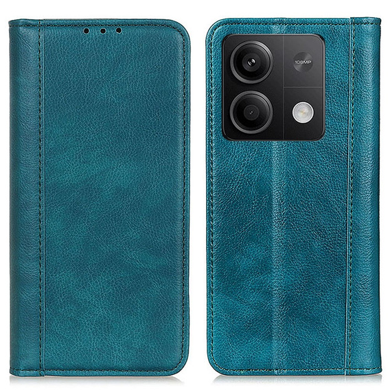 Telefontok a Xiaomi Redmi Note 13 5G, Wallet Litchi Leather, zöld
