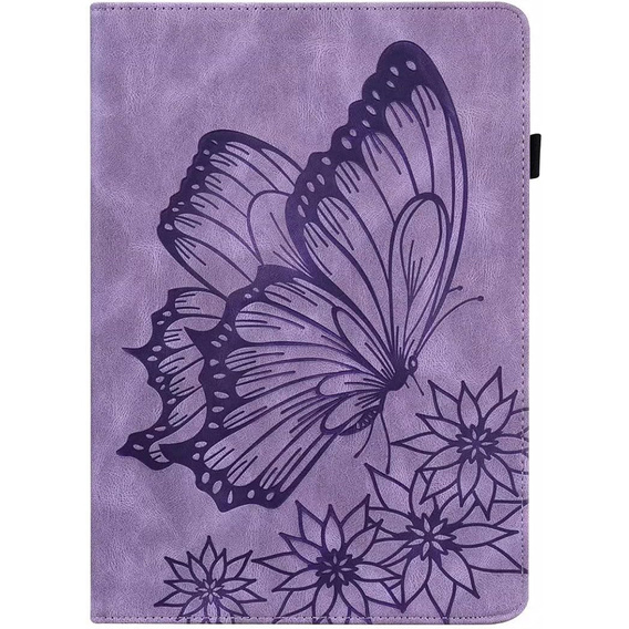 Telefontok a Lenovo Tab M9, Wallet Pen Slot, butterflies, barna