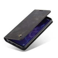 CASEME tok Samsung Galaxy S9, Leather Wallet Case, fekete