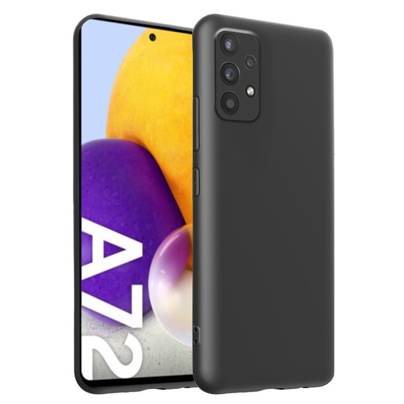 Telefontok a Samsung Galaxy A72 / A72 5G, Silicone Lite, fekete