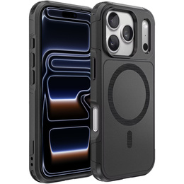 MagForce tok iPhone 17 Pro készülékhez, MagSafe, páncélozott, fekete
