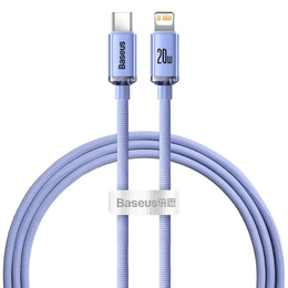 Baseus Crystal Shine USB-C – Lightning kábel, 1,2 m, 20 W, Apple eszközökhöz (Lightning)
