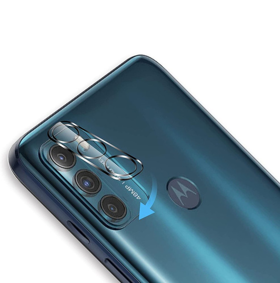 Edzett kameraüveg Motorola Moto G50, kék