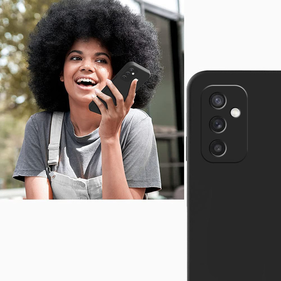 Telefontok a Samsung Galaxy M52 5G, Silicone Lite, fekete