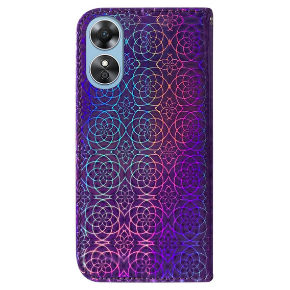 Pattintható tok a Oppo A17, Wallet mandala, lila