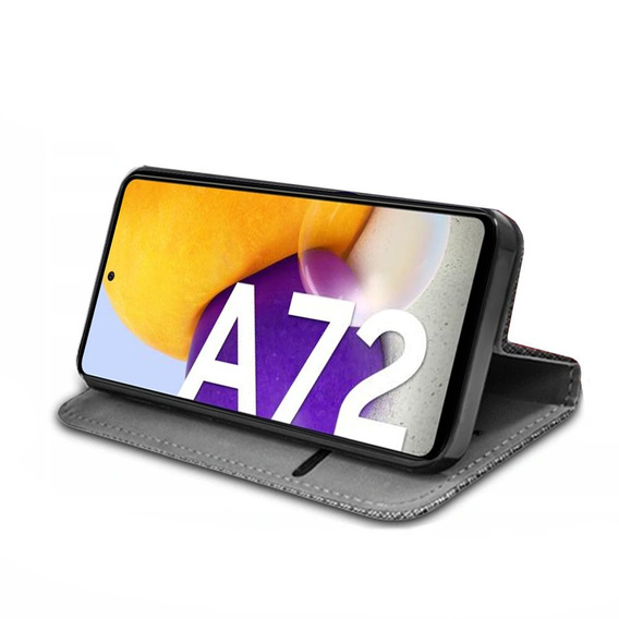 Pattintható tok a Samsung Galaxy A72 5G / A72 LTE, Wallet Smart Magnet, kék