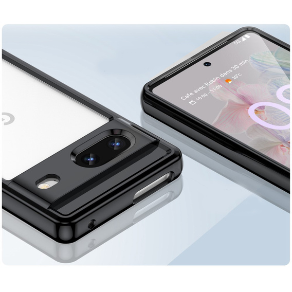 Tok Google Pixel 7 5G, Fusion Hybrid, kameravédelemmel, átlátszó / fekete