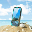 Tok iPhone 17 Pro készülékhez, vízálló IP68, SHELLBOX MagSafe, kék